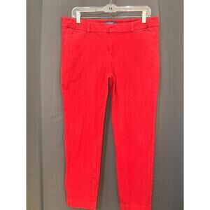 Old Navy Pixie Mid-Rise Red Pants Women’s Size 12